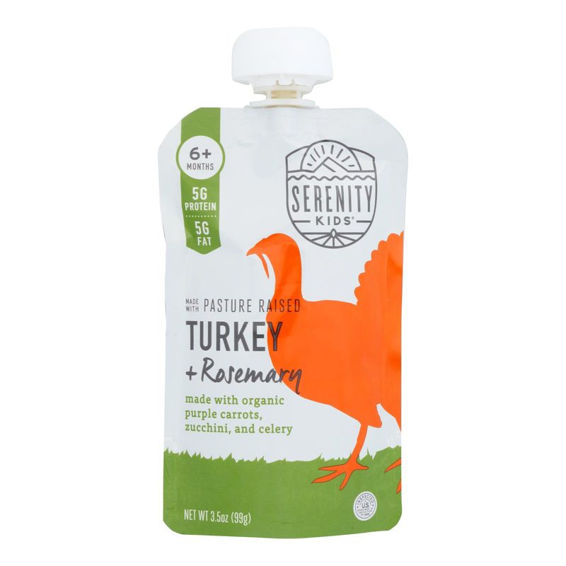 Serenity Kids Turkey and Rosemary Puree 6+ Months - Case of 6/3.5 oz, 2 of 6