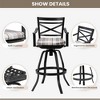 Pellebant Outdoor Patio Aluminum Swivel Barstools with Sunbrella Cushion, Back and Arms - 4 of 4