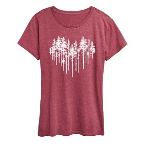Women's - Instant Message - Heart Trees -Women's Short Sleeve Graphic T-shirt Short Sleeve Graphic T-Shirt - 1 of 4