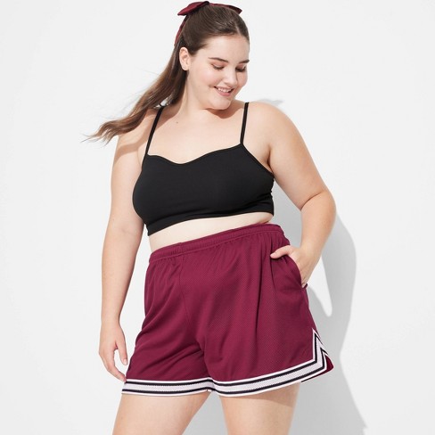 Women s Game Day Mid rise Basketball Shorts Wild Fable Maroon 2x Target