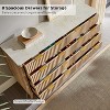 Fluted Dresser for Bedroom, Modern Drawer Chest with Faux Marble Top & Curved Profile, Wood Storage Organizer for Bedroom, Living Room - 2 of 4