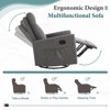 Aukfa Swivel Recliner Glider Chair, High-Back Upholstered Deep Seat w/ XL Footrest for Nursery & Living Room - 3 of 4