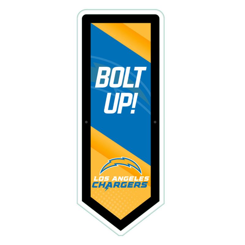 Evergreen Ultra-Thin Glazelight LED Wall Decor, Pennant, Los Angeles Chargers- 9 x 23 Inches Made In USA, 1 of 7