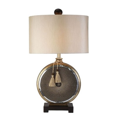 silver mosaic table lamp