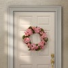 24" Artificial Pink Hydrangea Wreath - National Tree Company - 2 of 4
