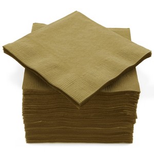 SparkSettings Beverage Napkins, 5” x 5” 2 Ply Paper Napkins, Pack of 100 - 1 of 4