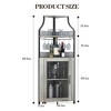 Corner Bar Cabinet with LED Strip, Glass Holder Adjustble Shelf, 5-Tiers Liquor Cabinet Bar Cabinet for Home, Corner Display Cabinet for Small Space - 4 of 4