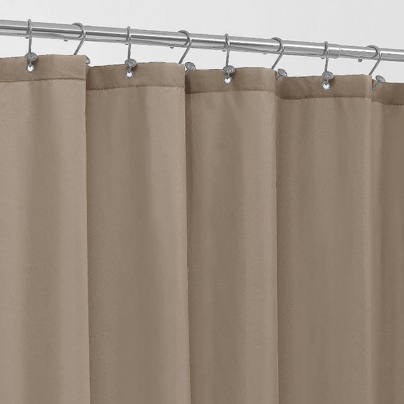 Montauk Accents Bliss Linen/Taupe Water Resistant Fabric Shower Liner - Standard Size, 1 of 4