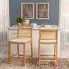 Powell Set of 2 Bessie Cane Counter Height Barstools Natural - 3 of 4