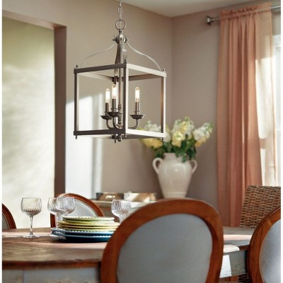 Larkin Distressed Bronze 12" Traditional 3-Light Pendant