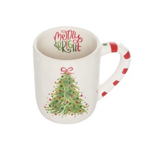 Transpac 15oz Ceramic Mug Dot Tree Multicolor Christmas Drinkware Perfect for Gifts and Holiday Decor Dishwasher Safe - 1 of 1