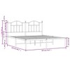 vidaXL Metal Bed Frame, Bed Base with Headboard, Bedstead for Bedroom Living Room - 4 of 4