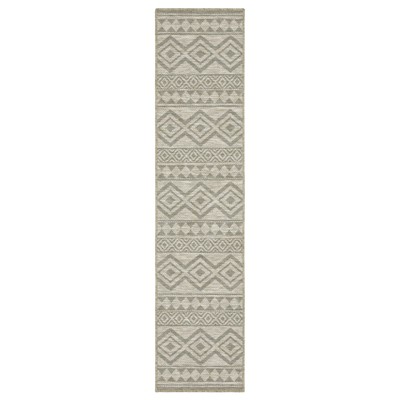 Oriental Weavers Tortuga TR03A Tan/Black Indoor/Outdoor Area Rug - 1'10" x 7'6"