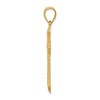 Black Bow Jewelry 14k Yellow Gold Diamond-Cut Budded Cross Pendant - 2 of 4