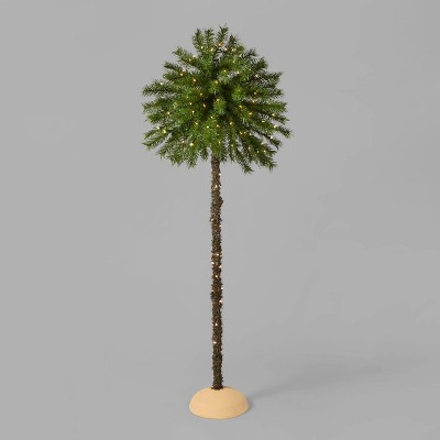 6ft Pre-Lit Artificial Palm Tree Clear Lights - Wondershop™