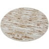 HomeRoots 4' Gold and Ivory Round Abstract Washable Non Skid Area Rug - 4 of 4