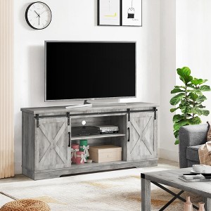 GustoWave Farmhouse TV Stand, Entertainment Center for 65 Inch TVs, Barn Doors TV Stand with Storage and Shelves, Modern TV Console Table Furniture - 1 of 4
