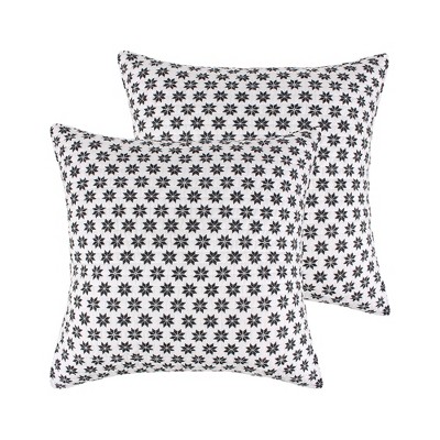 Elden Pines Holiday Euro Sham Set of 2 Black - Levtex Home