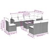 vidaXL Garden Sofa Set Brown PE Rattan Large Modular Garden Sofa Set - 3 of 4