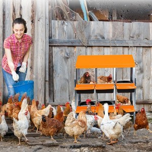 Metal Nesting Boxes for Chickens, Galvanized Steel Chicken Nesting Box with Lid Cover and Plastic Handle for Coop, Farm, or Backyard - 1 of 4