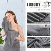 4 Piece Extra Large Bath Towel 35x70 Grey Set for Bathroom, Ultra Soft, Absorbent, Quick Dry, Spa Gym Hotel Use - 3 of 4