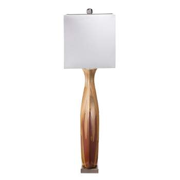 16"x36" Drip Glazed Table Lamp Orange/Red/White - A&B Home