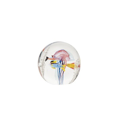 Beachcombers Red/Blue Jellyfish Paperweight