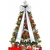 COZONY Satin Christmas Tree Topper Bow and Ribbon Bows Set - 4 of 4