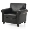 VYNXARIA The Luxurious 1-Seat Sofa Chair that Combines Elegance and Comfort, Adorned with Silver Nailhead Trim£¬Black - 4 of 4