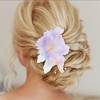 Unique Bargains Flowers Pattern Hair Clip 4.53"x3.94" Vine Purple 1 Pc - 2 of 4