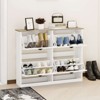ORRD 4-Drawer Shoe Storage Cabinet, Slim Freestanding Organizer with Adjustable Shelf, White - 3 of 4