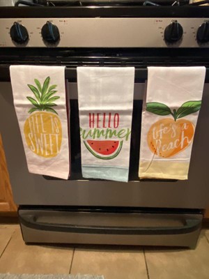 Hello Summer Pineapple Kitchen Towel Funny Kitchen Decor 
