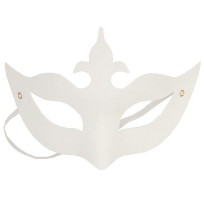 Bright Creations 12-Pack Blank DIY Masquerade Craft Crown Half Masks for Arts and Crafts Halloween Party Favors