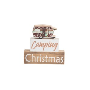 Beachcombers Camping Christmas Table Sitter Mass Holiday Composite Home Decor Sign Camper Outdoor Beach 6 x 1.25 x 6 Inches. - 1 of 2