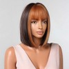 Jessie's Wig 10 Inch Short Bob Bang Wig Synthetic Wig For Women Orange Color 1 Pc/Pack - 2 of 4
