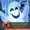 Whisen Halloween Inflatables Outdoor Decorations Ghost with Pumpkin, Blow Up Yard Decor with LED Lights - White - 4 of 4