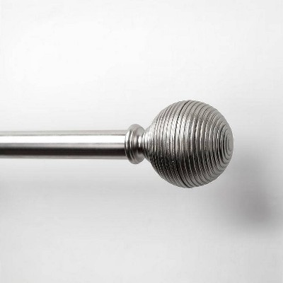 Decorative Drapery Single Rod Set with Lined Ball Finials - Lumi Home Furnishings