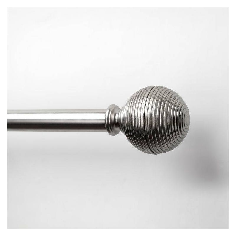 Decorative Drapery Single Rod Set with Lined Ball Finials - Lumi Home Furnishings, 1 of 7