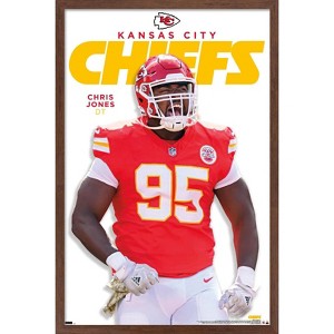 Trends International NFL Kansas City Chiefs - Chris Jones Feature Series 25 Framed Wall Poster Prints - 1 of 4