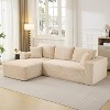 108" L-Shaped Corduroy Sectional Sofa - Plush Modular Couch with Left Chaise, No Assembly Required, Modern Lounge Sofa for Living Room - 2 of 4