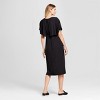 Short Sleeve Nursing Maternity Sheath Dress - Isabel Maternity by Ingrid & Isabel™ Black - 2 of 3