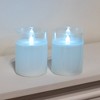 LumaBase Battery-Operated LED Glass Candles with Flickering Flame and Remote Control, Multi-Function - Set of 2 - 3 of 4