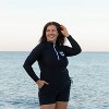 Calypsa Women's Half-Zip Long Sleeve Rash Guard UPF 50+ Nora Swim Top - 4 of 4