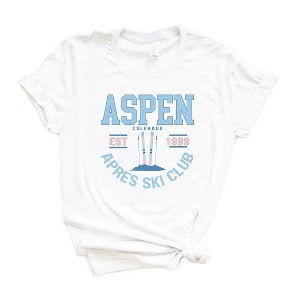 Simply Sage Market Women's Aspen Ski Club Short Sleeve Graphic Tee - 1 of 3