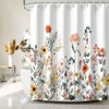 Floral Shower Curtain, 72 Wx 72 H, Colorful Wildflower Pattern, 12 Hooks, Machine Washable - 3 of 4