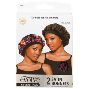 Evolve Products Satin Hair Bonnets - 2pk - 1 of 4