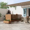 Lirago 4 ft. H x 4 ft. W Metal Planter Box privacy screen Garden Bed with Trellis and Wheels - Brown - 4 of 4
