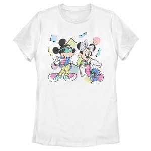 Women's Mickey & Friends Retro Minnie and Mickey Mouse T-Shirt - 1 of 4