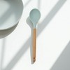 Unique Bargains Spoon Hand Wash Only Large Solid Spoon Silicone Wooden Handle 12.6" 1 Pc - 2 of 4