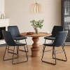 Grungis Versatile Dining Chairs with Robust Frame,PU Accent Chair with Cushioned Seat,Dining Chair for Kitchen,Set of 4 - 4 of 4